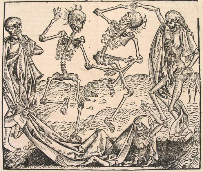 Estampe-Ben Durant - Wolgemut, Michael - Danse macabre - 1493 Estampe-Ben Durant - Wolgemut, Michael - Danse macabre - 1493