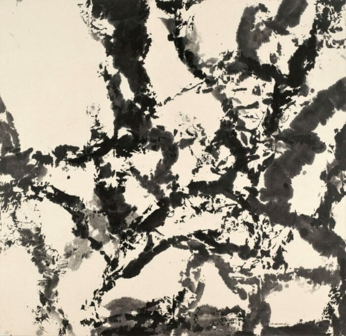 Sans titre Wou Ki Zao (1920-2013). "Sans titre". Encre de Chine sur papier. 1989. Paris, musée Cernuschi.